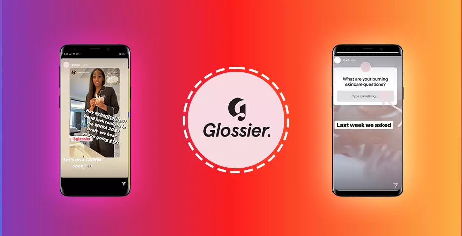 Glossier Instagram Story